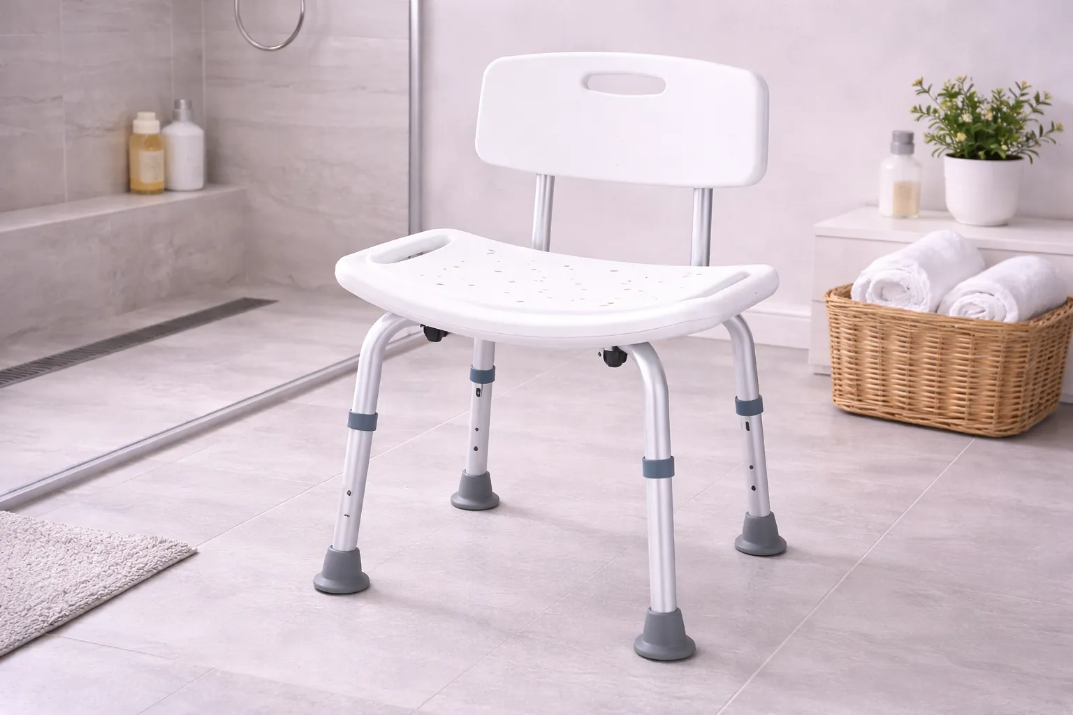 Krzesła prysznicowe i taborety łazienkowe